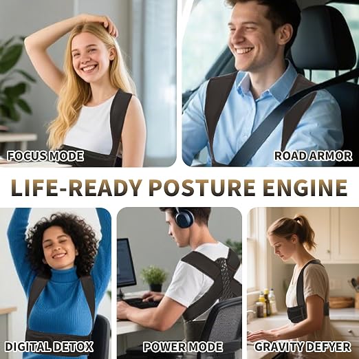 WNIEYO Posture Corrector for Women and Men Back Brace for Women Back Straightener for Effective Lower Back Pain Relief, Scoliosis, and Better Posture Support(L)
