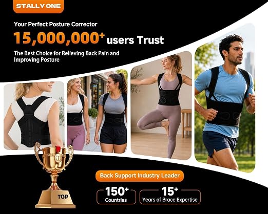 Posture Corrector for Women & Men, Upgraded Dynamic Traction Correction System – Helps Reduce Upper & Lower Back Pain, Suitable for Scoliosis, Hunchback & Thoracic Spine Issues, Relieves Muscle Tension & Fatigue Caused by Poor Posture, Keeping You More...