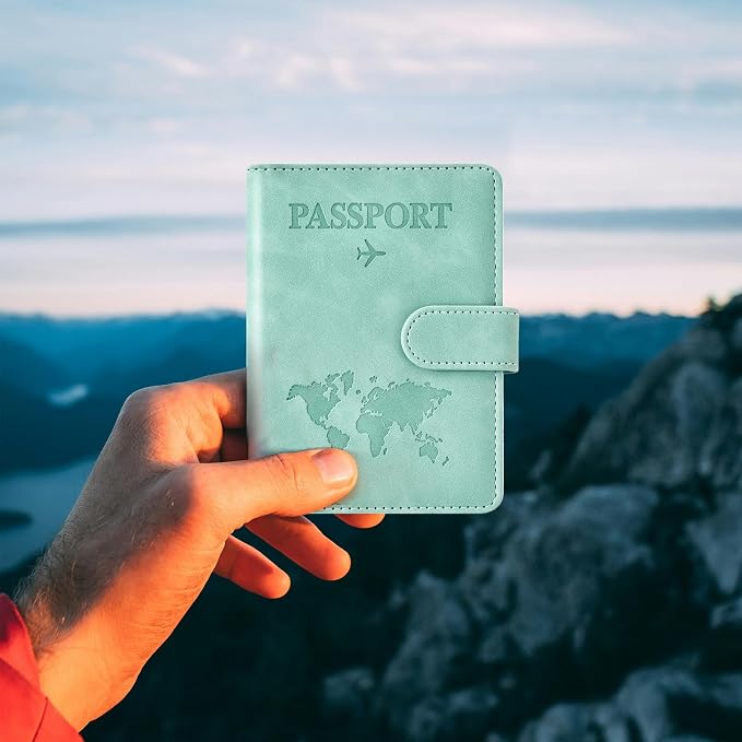 Passport Holder for Travel Women and Men RFID Passport Holder with Card Slots Holder Passport Case Passport cover Passport Wallet Travel Essentials and Accessories