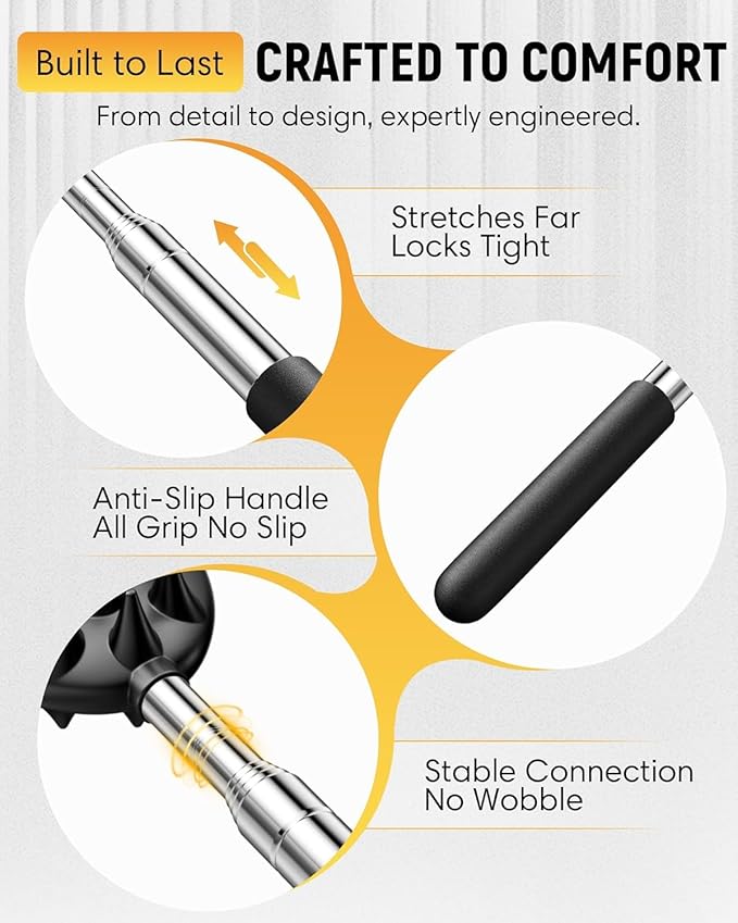 Saliwa Telescoping Back Scratcher with 4Pcs Detachable Heads, Back Scratcher for Men/Women,Gift for Men,Dad Gifts Birthday Gifts for Husband, Men, Women, Him, Her