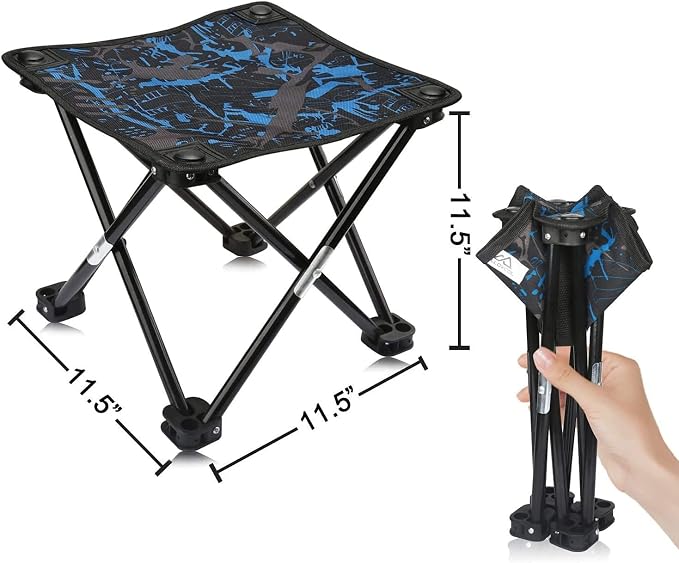 Folding Camping Stool Portable Chair for Fishing Hiking Camping and Beach | Mini Foldable Stool Portable Stool for Outdoor Gardening with Carry Bag(Camouflage)
