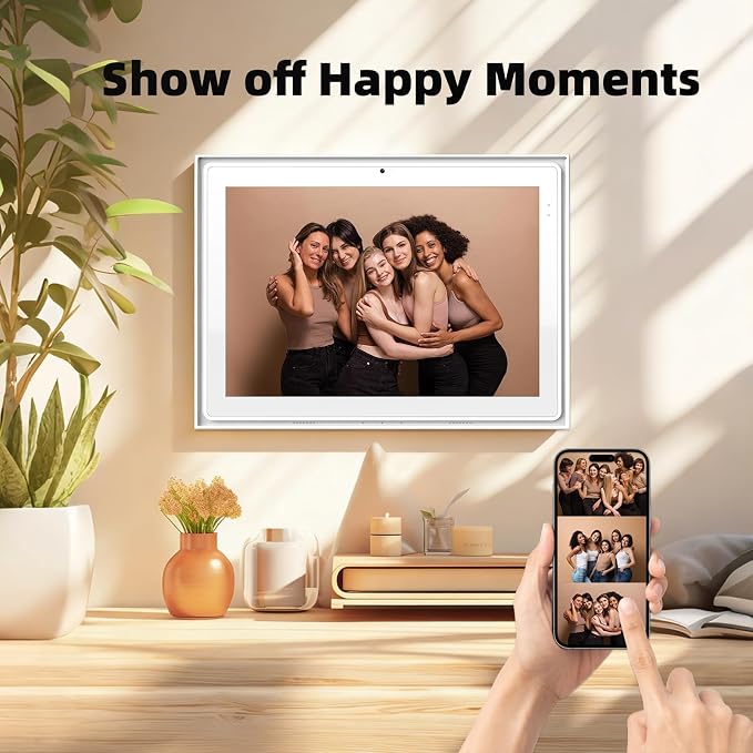 12.3 Inch Digital Calendar, 1920x1280 IPS Digital Picture Frame, 32GB Touch Screen Wall & Desk Digital Planner for Schedule, Photo Display, Meals, Chore Chart & Tasks