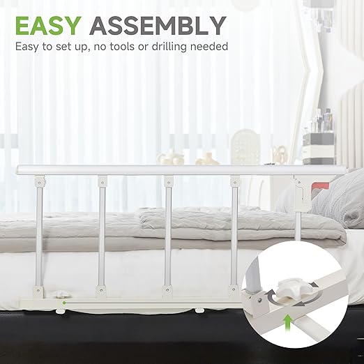 Real Relax Bed Rails for Elderly Adults Safety, Folding Bed Railings for Seniors Fit Full Twin King Queen Size, for Elderly Adults Rail Assist for Seniors Safety Bed, 48.6"x16.3"
