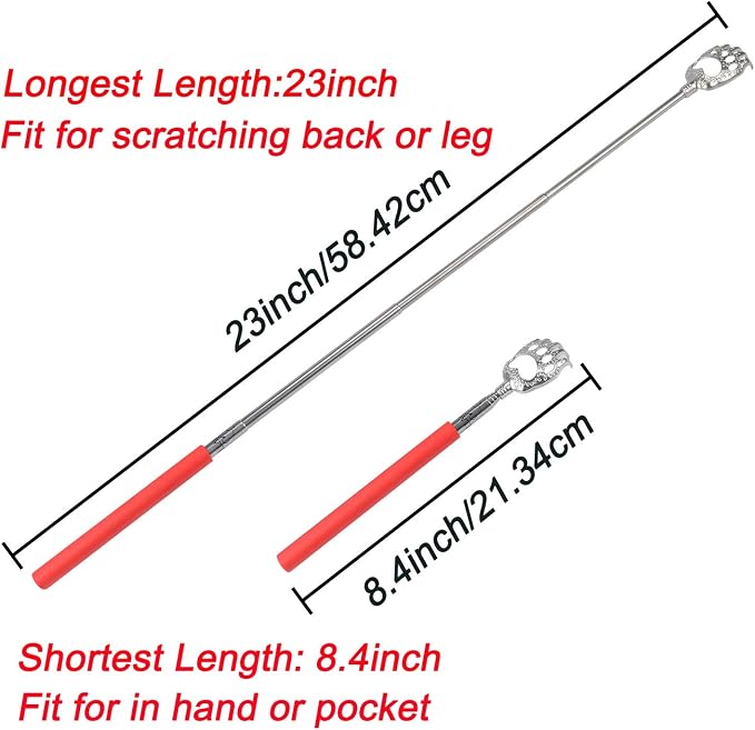 WOVTE Bear Claw Rose Telescopic Back Scratcher