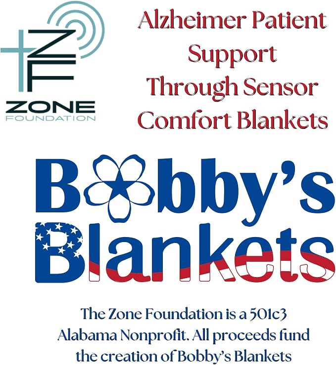 Bobby’s Blankets Premium Sensor Fidget for Alzheimer’s, Dementia, Autism, Asperger’s, Anxiety; Calming Comfort with 20+ Fidget and Texture Elements; 12”x24”