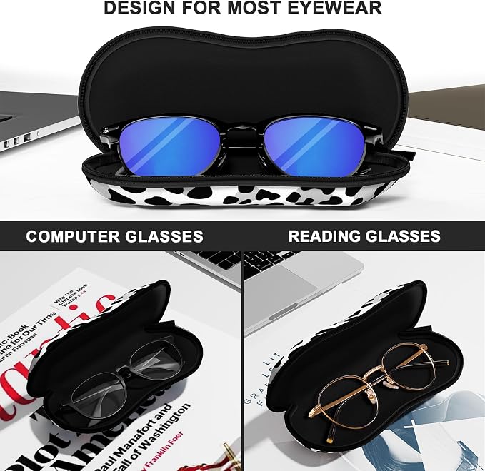 Sunglasses Soft Case, Ultra Light Portable Neoprene Zipper Glasses Case for Men Women