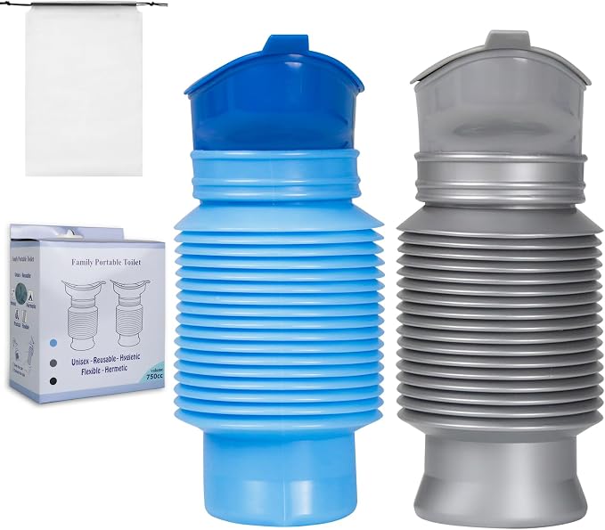 Pee Bottles for Men,Portable Urinal for Men,Collapsible Urine Bottle 750ML | Car Urinals for Men and Women,Emergency Urinal Bottle Shrinkable Pocket Toilet for Travel,Camping,Traffic Jam,Road Trips