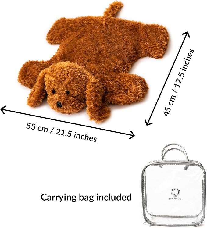 ODOXIA Weighted Lap Pad for Kids | Calming & Comforting | Lap Animal | Dog Buddy | Sensory Weight Animals | Weighted Blanket for Sensory Disorder | Carrying Bag Included | 5 Lbs