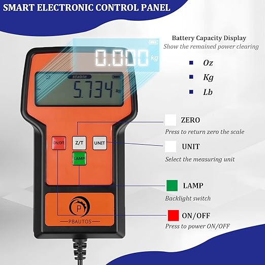 110LBS Electronic Digital Refrigerant Charging Weight Scale with Portable Case, HVAC Refrigerant Scale in Higher Precision for All Refrigerant Recovery Tanks
