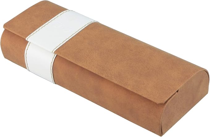 LifeArt Eyeglass Case Hard Shell, Portable Sunglass Case, Fashionable PU Leather Eyeglass Case, Lightweight