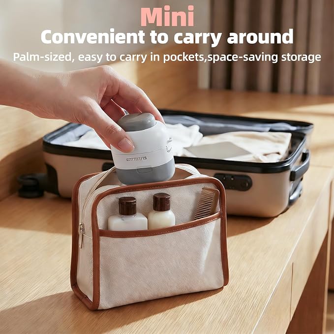 Pill Cutter Splitter with Storage Box, Adjustable Vertical Press Pill Splitter for Small/Tiny Pills Vitamins Tablets, 1/2 & 1/4 Precise Cutting, Hidden Sharp Blade, Multi-Pill Cutting(Off-White)