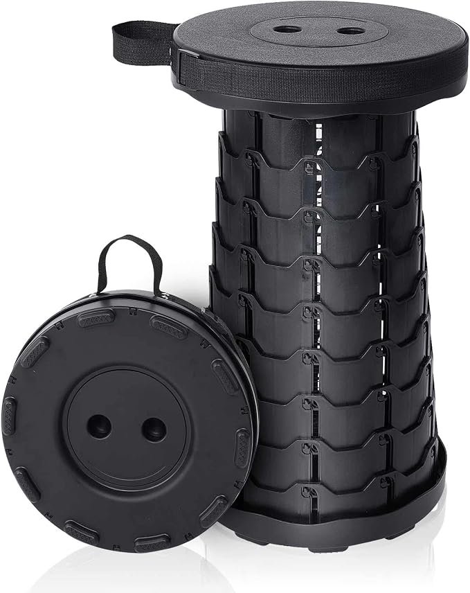 VOLIXOD Foldable Telescoping Stool Portable, Retractable Stool for Adults, Upgraded Collapsible Folding Seats with Load Capacity 550lbs, Camping Stools for Adults