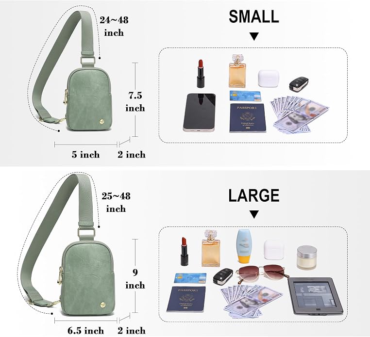 Anti Theft Crossbody Bag for Women, Small RFID Blocking Sling Purse with Zipper Lock for Travel, Vegan Leather