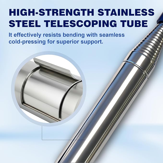 Golf Ball Retriever Telescopic for Water, 9/12/15/20Ft GolfBall Grabber Tool, Golf Accessories Gifts for Men, Women & Golfers, Golf Balls Picker with Stainless Steel Shaft & Rubber Grip