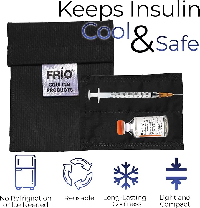 FRIO Cooling Wallet - Insulin & GLP-1 Cooler for 45+ Hours - Black - Mini