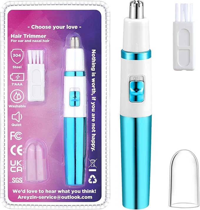 NUMIFUN Women's Nose Hair Trimmer, Powerful and Versatile, Waterproof and Easy to Clean, Compact and Portable