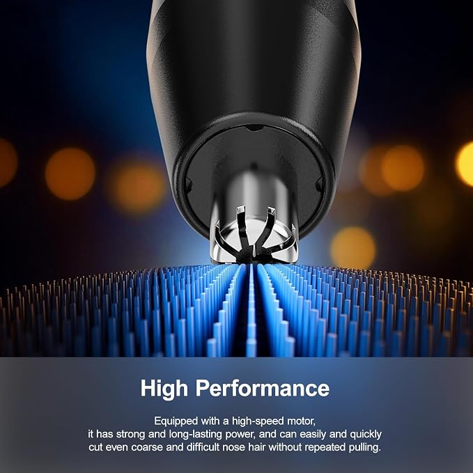Professional Nose Hair Trimmer for Men & Women, USB-C Rechargeable Electric Ear & Nasal Clipper, Micro-Vacuum, Painless 8000 RPM, 3 Patented Magnetic Heads, Waterproof Travel Kit.