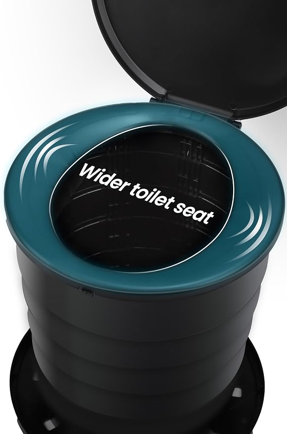 Upgrade Retractable Portable Toilet Travel Toilet Adjustable Height Camping Toilet Portable Potty for Adults Kids, Foldable Portable Toilet for Camping/Car