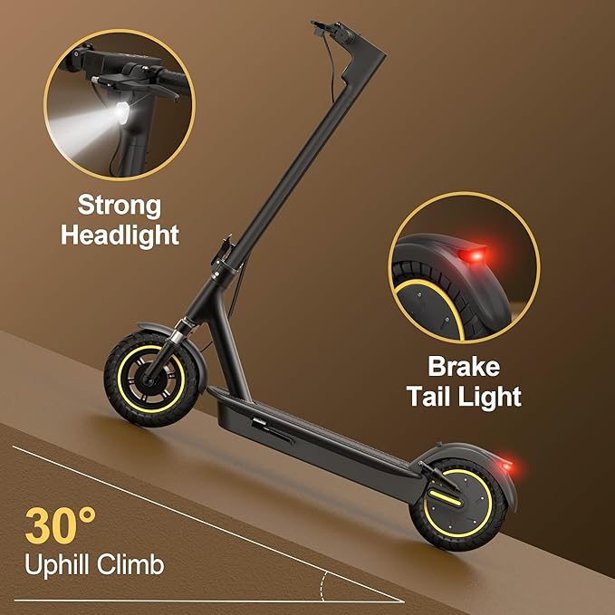 MAXSHOT Electric Scooter Adults, Foldable Electric Scooter with Seat & Basket, 750W Peak Motor, 48V 10.4Ah Battery, 14" Tires, Vicont APP Control, Dual Suspension, Electronic Lock