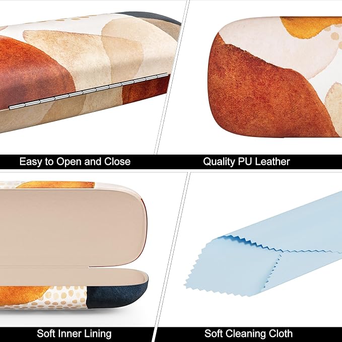 Eyeglasses Case, Hard Shell Protective Case for Glasses, Unisex for Women Men