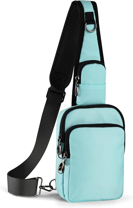 Sling Bag, Crossbody Bag with Zipper Lock, RFID Blocking & Water Resistant for Men and Women