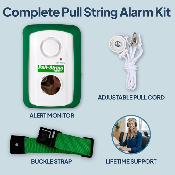Basic Pull String Alarm for Fall Prevention and Anti-Wandering by Smart Caregiver - BPS-01
