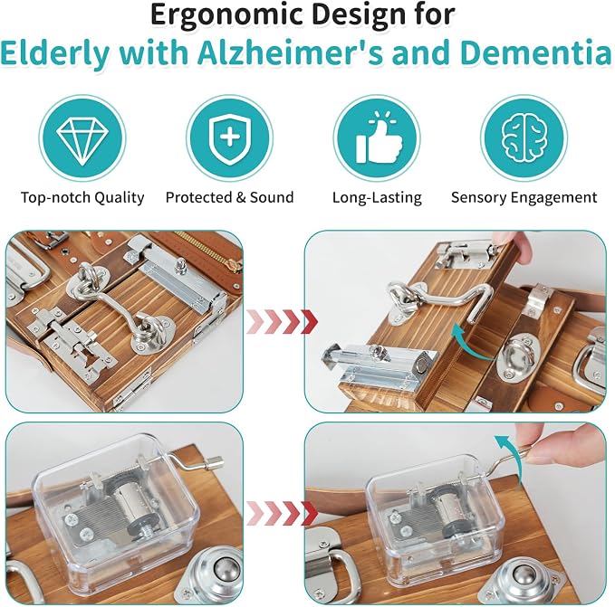 Fidget Busy Board for Adults with Dementia, Calming Activities and Games for Seniors, Dementia Activities for Seniors, Assistance Products Elderly Patients Gift Toys for People with Alzheimers