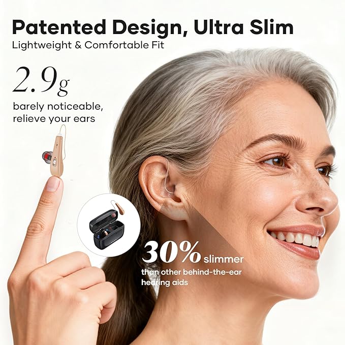 iBstone Edge Hearing Aids for Seniors Adults – Superior Sound Quality, IP67 Waterproof & Sweatproof, Durable for Outdoor Sports, Rain & Sweat, 1.5H Fast Charging