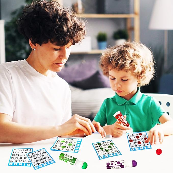 SEETOOOGAMES Bingo Paper Game Cards - 1 on Blue Card - 1000 Sheets (100 Books of 10 Sheets)