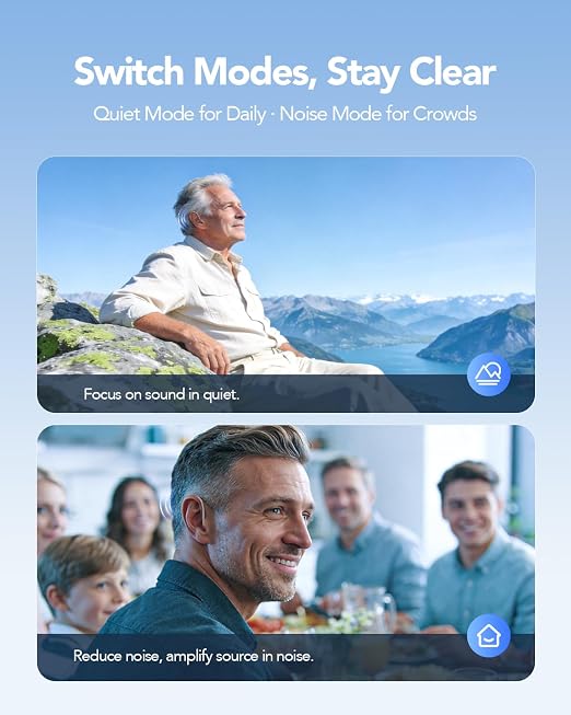 2.0 Hearing Aids for Seniors - Hearing Aids for Adults with Advanced Noise Cancellation - Easy Volume Control with Portable Charging Case