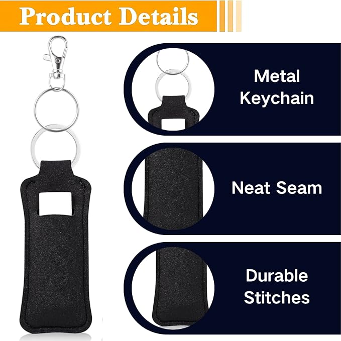 Chapstick Holder Key Chain Lipstick Holder Lip Balm Holder Keychain | Stocking Stuffers Gift, Compatible with Chapstick, Lip Balm and Lipstick, Bag Charm Accessories, Gifts for Women Friend