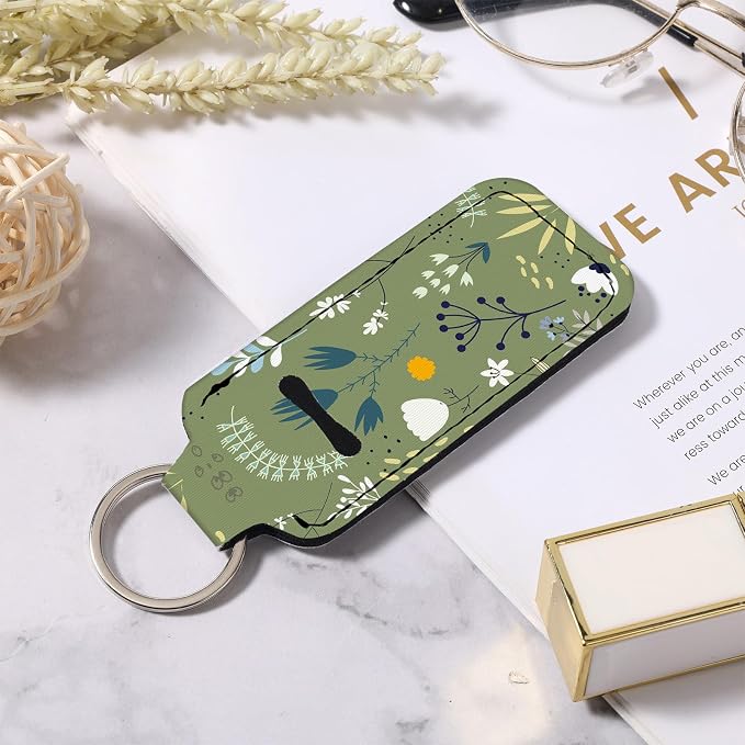 Chapstick Holder Keychain Lip Balm Holder with Clip