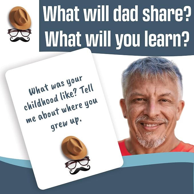 Discuss with Dad - The Game for Dad to Do Together | Conversation Cards for Families to Learn More About The Father in Your Life!