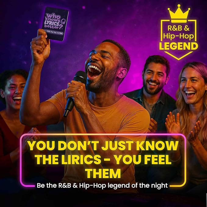QUOKKA Who Knows Lyrics Better 500+ Lyric Challenges – 90s & 2000s Hip-Hop & R&B Edition – Ultimate Music Trivia & Singing Game for Adults & Families – Fun Karaoke & Party Game Night for Music Lovers