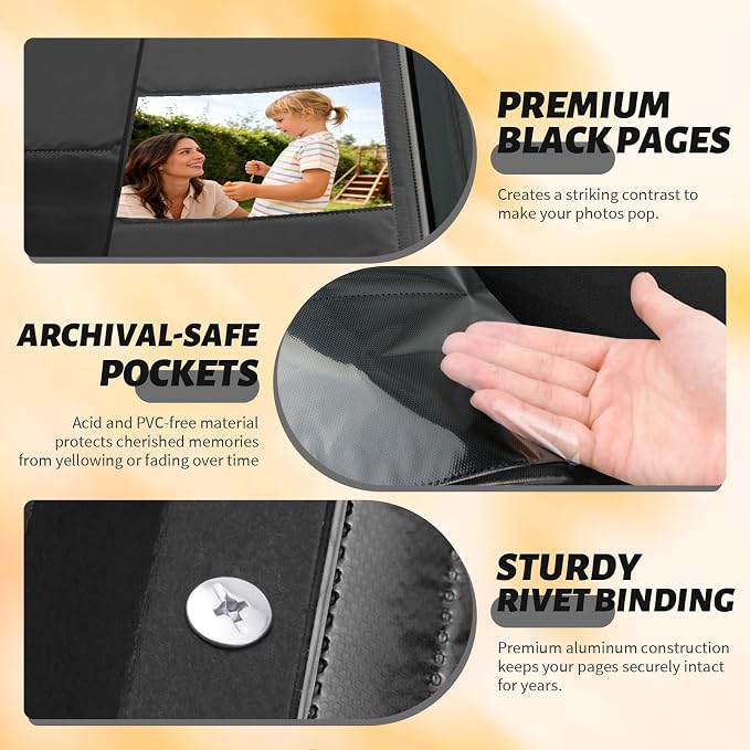 Photo Album 4x6 600 Pockets Photos, Large Capacity Leather Cover Photo Book | Slip-In Horizontal & Vertical Pockets Acid-Free Waterproof Picture Albums Great for Family Baby Wedding Holiday & Anniversary
