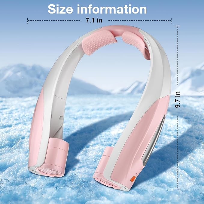 Hionly AI Neck Fan, 6 Speeds Adjustable Portable Personal Fan Rechargeable, 6000 mAh Battery Faster Cooling Wearable, Ultra Quiet for Home, Office, Travel, Outdoor