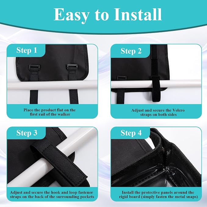 Walker Tray for Folding Walker,Tray for Walkers with Cup Holder for Seniors | Essential Walker Accessories Fits Most Folding & Rolling Walkers Non-Slip Surface