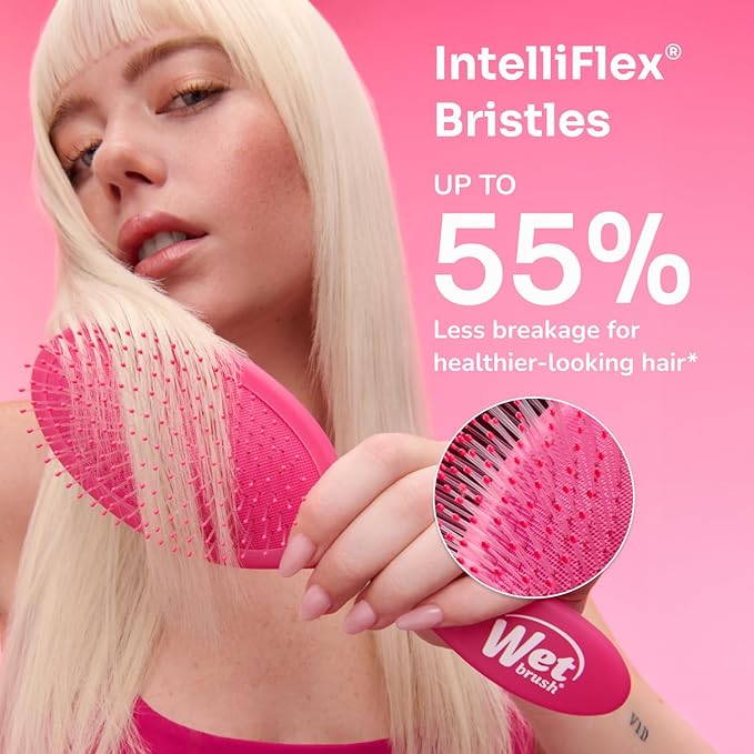 Wet Brush Original Detangler Hair Brush, Purple, For All Hair Textures | Ultra-Soft IntelliFlex Bristles Detangle Wet, Dry & Damaged Hair with Less Breakage, Pain-Free Detangling Brush