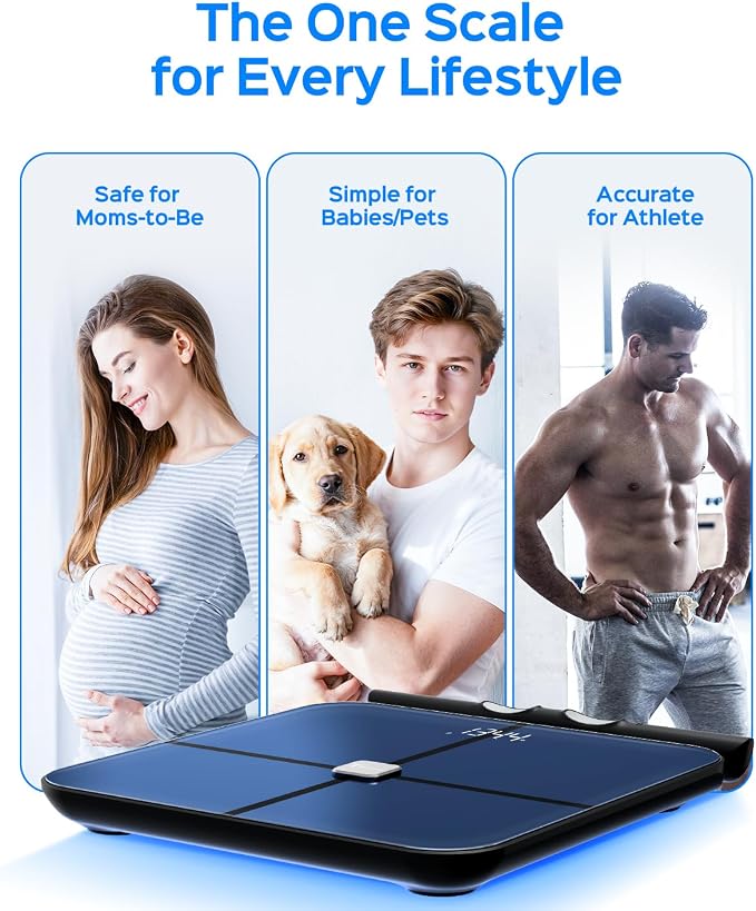 Body Health Pod Scale, Scale with Apple Watch Sync, 8-Electrode Body Composition Analyzer 29 Metrics, Body Fat Muscle Mass Visceral Fat Segmental Analysis BMI, FSA&HSA Eligible, Multi-User