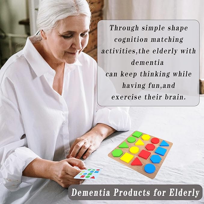 Puzzles Gifts for Dementia,Alzheimers Activities & Memory Games for Seniors,Geometric Cognitive Products for Elderly