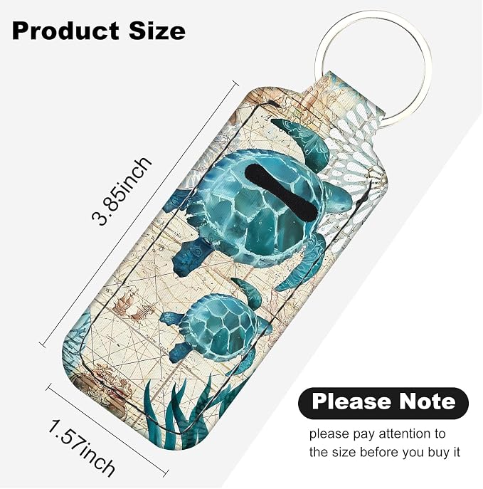 Cute Chapstick Holder Keychain,Lipstick Neoprene Clip-on Lip Balm Holder for Woman