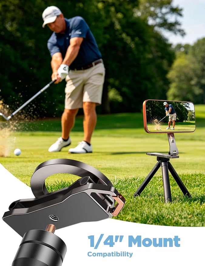Chfeila Alloy Magnetic Golf Cart Phone Holder for iPhone [Ultra Magnet] Men Golf Gifts for Fathers Day Dad Gifts for Fathers Day Birthday Gift for Men Husband Him Boyfriend Grandpa from Daughter Wife