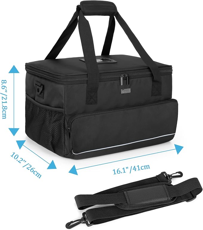 Trunab Large Insulated Medical Bag with Dividers, Easy-Clean Trauma Pouch | Empty Bag for Custom Setup, Ideal for Home/Travel/Camping, Wipe-clean Interior