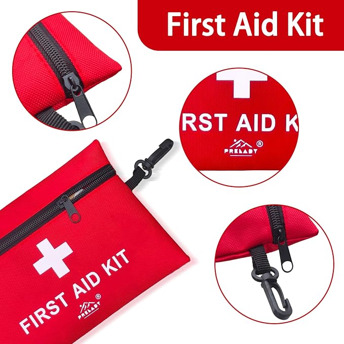 2Pack 152 Piece Small First Aid Kit, Travel Size First Aid Kit TSA Approved, Mini Forst aid kit for Home, Car, Travel, Camping, Truck, Sports, Office, Hiking Med Kit for Backpack