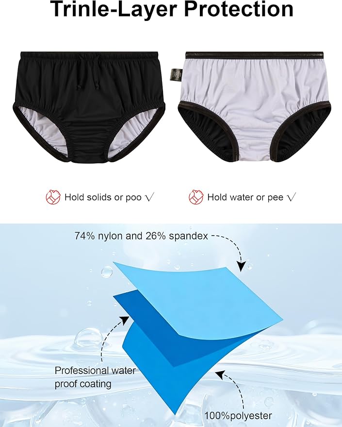 Special Needs Reusable Swim Diapers - Waterproof, Leakproof, Unisex
