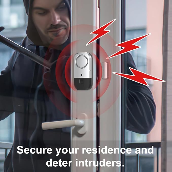 Door Window Alarm Sensors - Door Alarms for Kids Safety, Door Alarms for Home Security, for Home, Office, Store, Garage, Dorm Room, Apartment, RV, 8 Pack