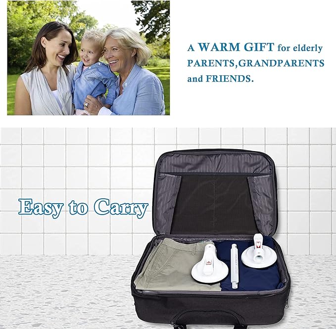 19inch Suction Shower Grab Bar, Portable Shower Handle Bar Suction Grip Bar Bathtub Handle with Strong Hold Suction Cup Fitting and Rapid Release for Bathroom(Max Capacity :300lb