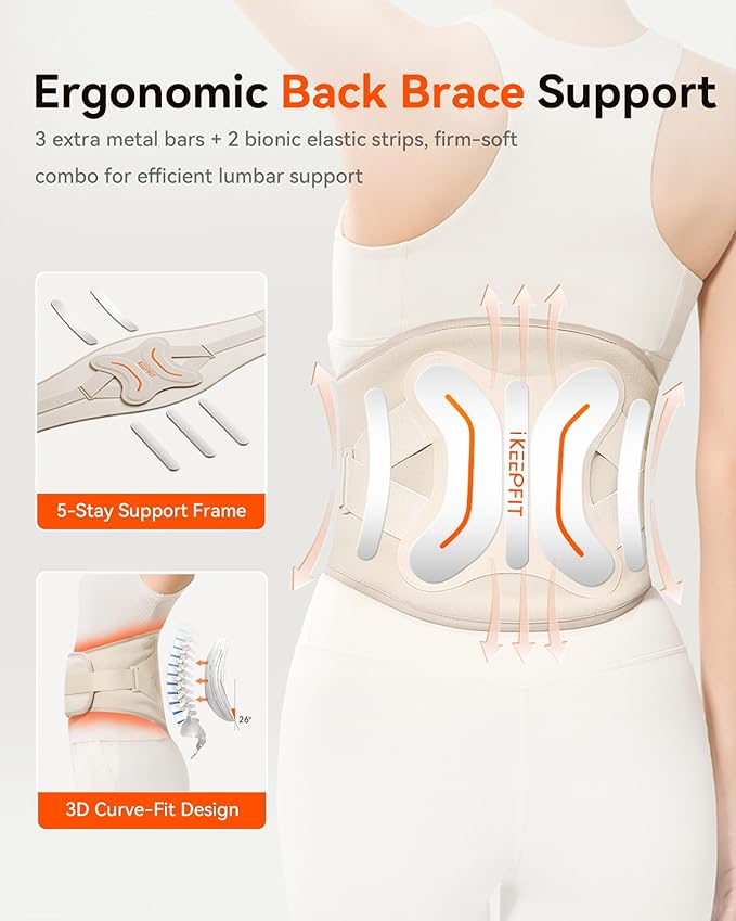 Cordless Heating Pad with Massager for Back Pain Relief: MAXwarm® 4.0, Portable Heated Back Brace with Lumbar Support for Sciatica, Large 8000mAh Battery, Christmas Gift for Women Men 70"