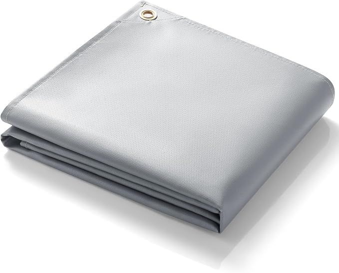 PAWBOSE 4x6ft Welding Blanket, Silicone Coated Fiberglass Fire Blanket for Welding & Cutting - Heavy Duty Fireproof Protection with Storage/Carry Bag for Indoor & Outdoor Use