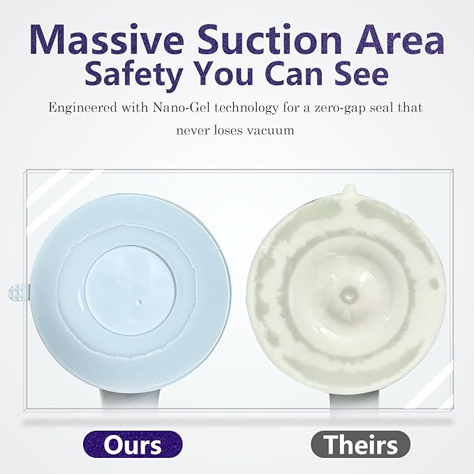 2 Pack Grab Bars for Bathtubs and Showers, Suction Grab Bar, Heavy Duty Shower Handle Removable Bath Handrails for Seniors and Elderly, Bathroom Safet